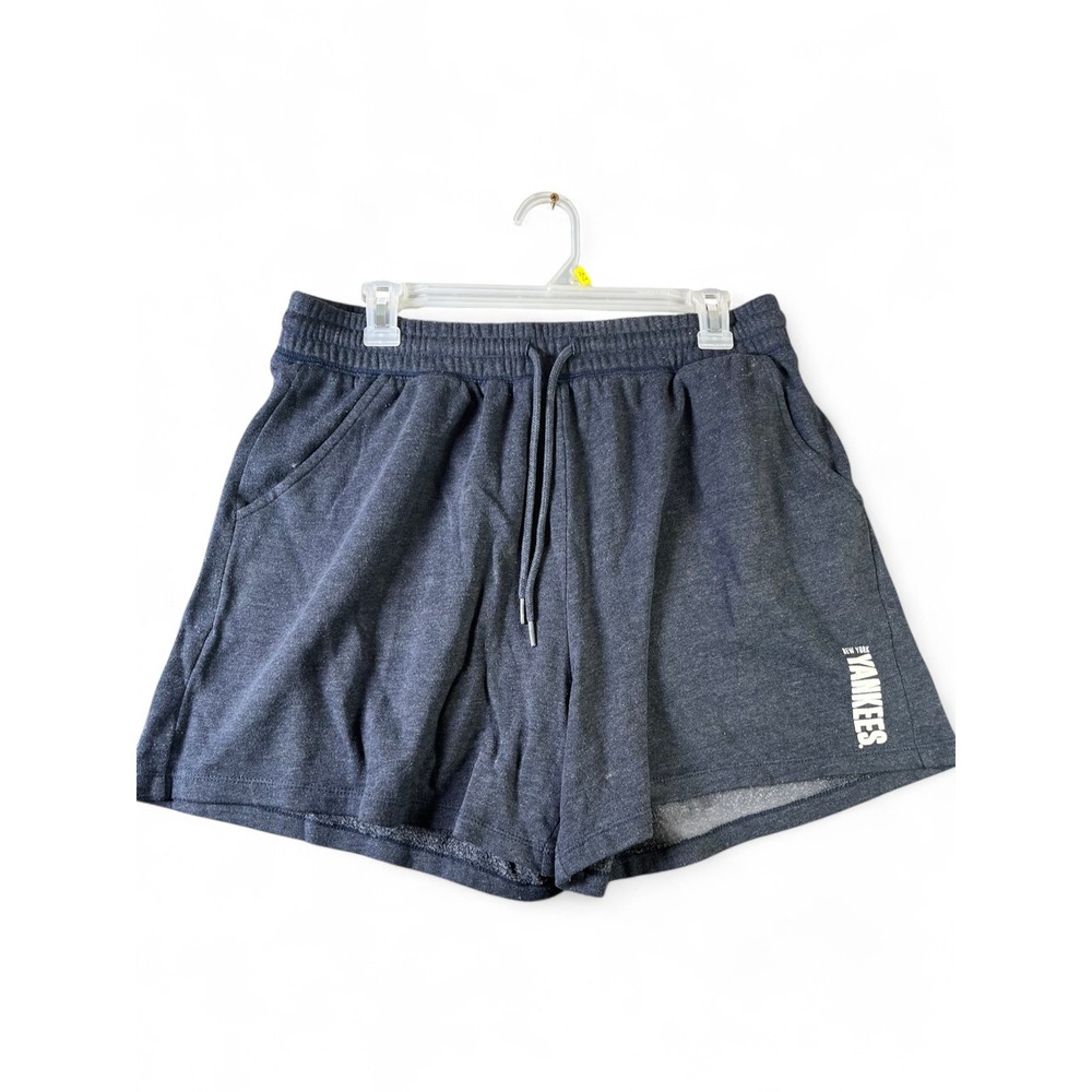 New York Yankees MLB Campus Lifestyle Men Gray Fleece Sweat Shorts Size L